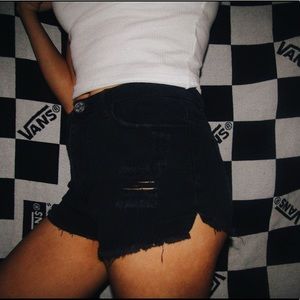 High Wasted Black Shorts